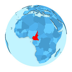 Image showing Cameroon on globe isolated