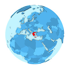 Image showing Greece on globe isolated