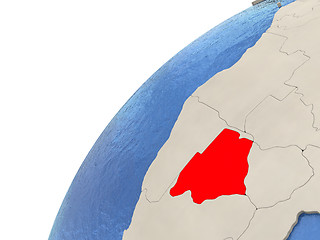 Image showing Botswana on globe