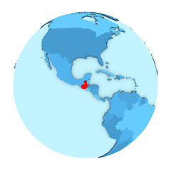 Image showing Guatemala on globe isolated