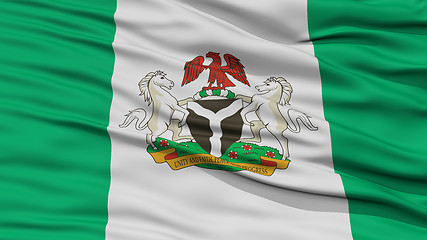 Image showing Closeup Nigeria City Flag, Nigeria