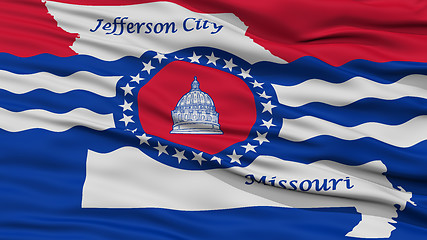 Image showing Closeup Jefferson City Flag