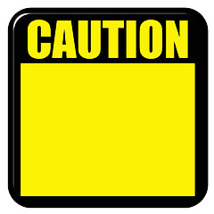 Image showing 3D Caution Sign