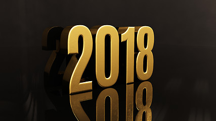 Image showing Happy New Year 2018 Text Design 3D Illustration