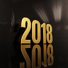 Image showing Happy New Year 2018 Text Design 3D Illustration