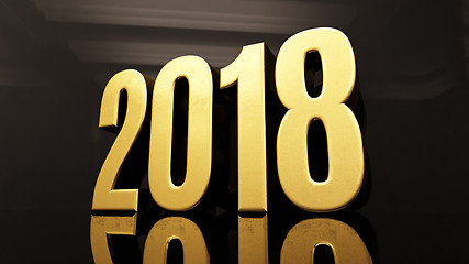 Image showing Happy New Year 2018 Text Design 3D Illustration