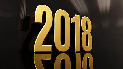 Image showing Happy New Year 2018 Text Design 3D Illustration