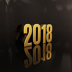 Image showing Happy New Year 2018 Text Design 3D Illustration