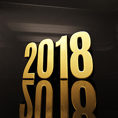 Image showing Happy New Year 2018 Text Design 3D Illustration