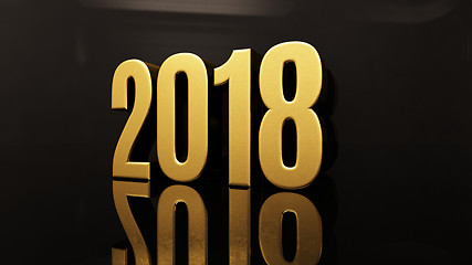 Image showing Happy New Year 2018 Text Design 3D Illustration