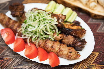 Image showing Grilled shish kebab