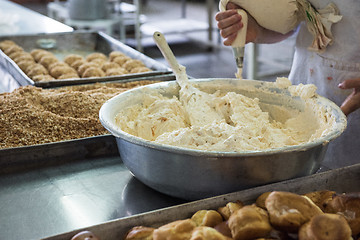 Image showing Unsanitary production of cookies