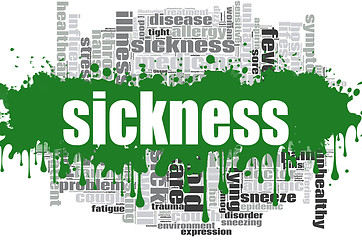 Image showing Sickness word cloud design