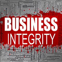 Image showing Business integrity word cloud.