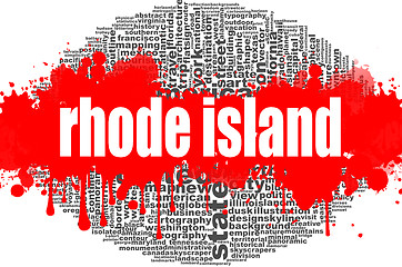 Image showing Rhode Island word cloud design