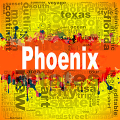 Image showing Phoenix word cloud design