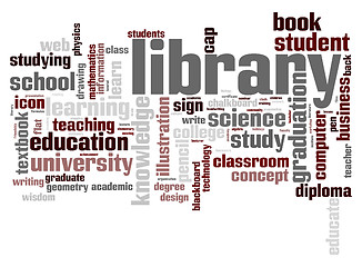 Image showing Library word cloud