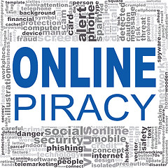 Image showing Online piracy word cloud