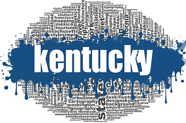 Image showing Kentucky word cloud design