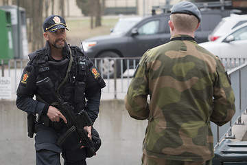 Image showing Police and the Army