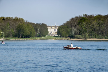 Image showing Chiemsee with boat