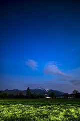 Image showing View to Kampenwand at night