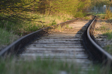 Image showing Disused railway tracks