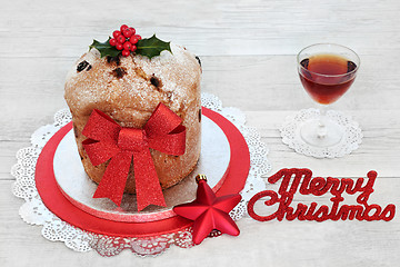 Image showing Party Time with Panettone and Liqueur