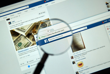 Image showing  Facebook web page 