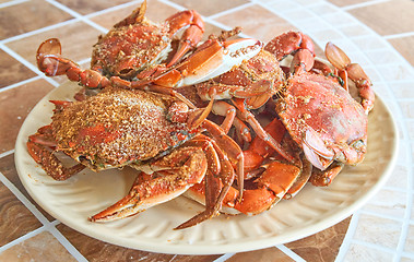 Image showing Steamed, boiled Crabs