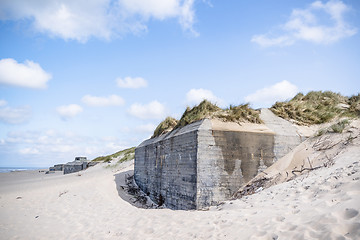 Image showing Bunker from world war 2 burried in a dune