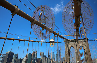 Image showing The Brooklyn bridge in New York City, USA