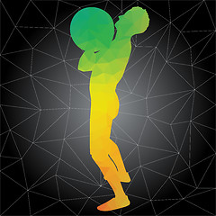 Image showing Vector silhouettes of people doing fitness and crossfit workouts