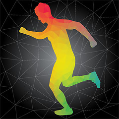 Image showing Vector silhouettes of people doing fitness and crossfit workouts