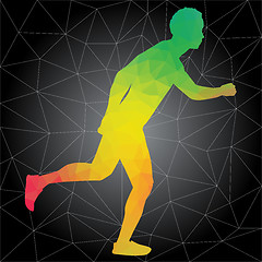 Image showing Vector silhouettes of people doing fitness and crossfit workouts