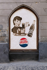 Image showing Ancient advertizing of Pepsi Cola