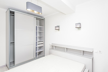 Image showing Simple white empty bedroom interior