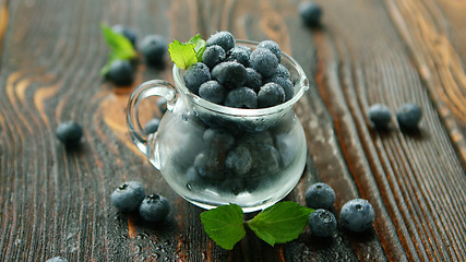 Image showing Blueberry in small jug 