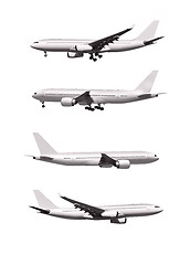 Image showing airplanes isolated on white