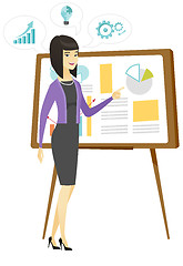 Image showing Business woman giving business presentation.