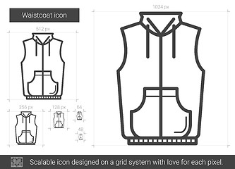 Image showing Waistcoat line icon.