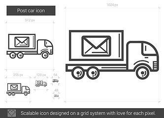 Image showing Post car line icon.