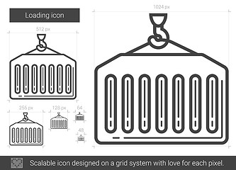 Image showing Loading line icon.