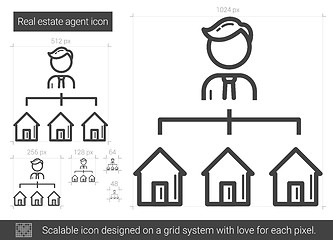 Image showing Real estate agent line icon.