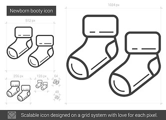 Image showing Newborn booty line icon.