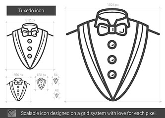Image showing Tuxedo line icon.