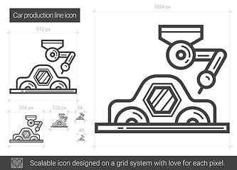 Image showing Car production line icon.