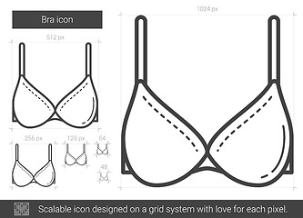 Image showing Bra line icon.