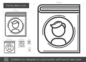 Image showing Family album line icon.