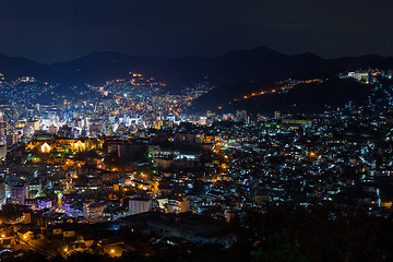 Image showing Nagasaki city of Japan at night